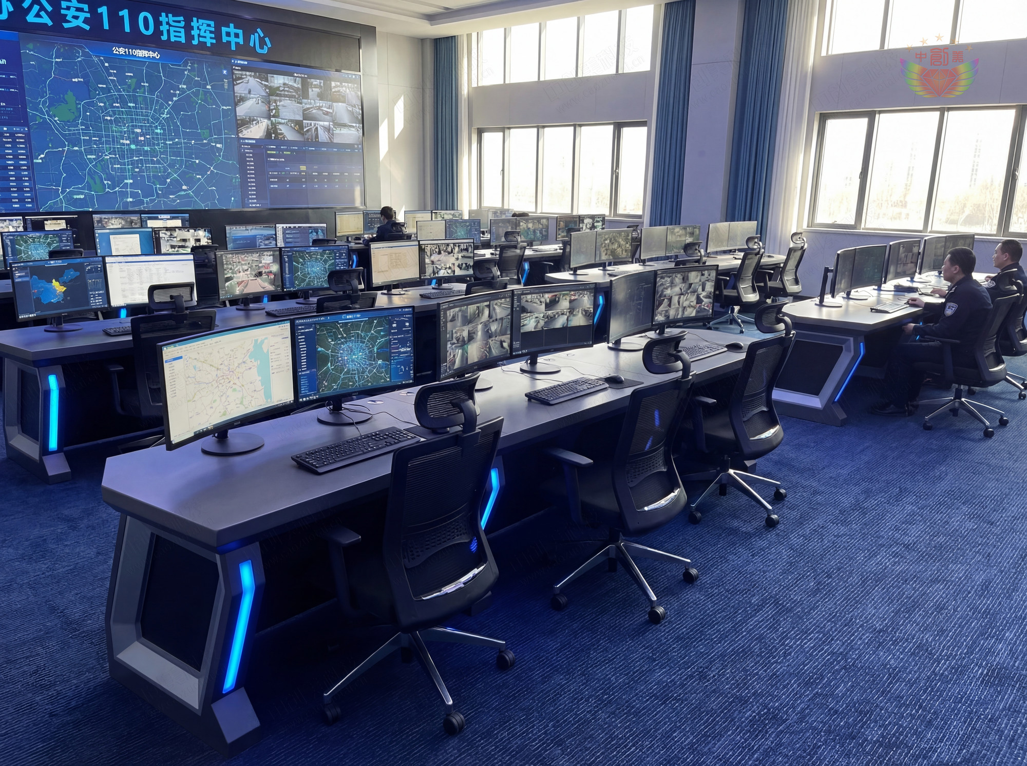 監控中心會(huì )議條桌照片